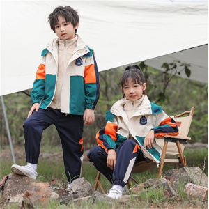 幼儿园园服一年级班服冲锋衣三件套秋冬校服套装小学生运动会服装