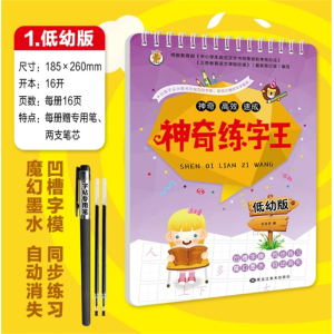 低幼版-神奇练字王练字版赠送写字笔字体训练凹槽字摸