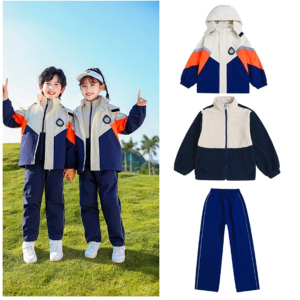 儿童可拆卸冲锋衣校服三件套小学生运动会服装一年级班服