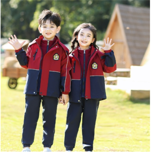 小学生冲锋衣校服秋冬套装英伦风儿童运动班服幼儿园园服防风加厚