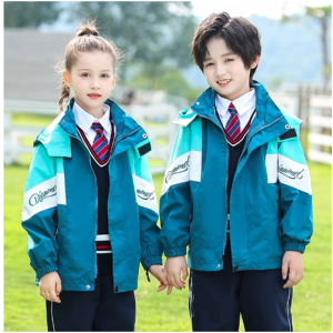 小学生校服秋冬装保暖拼色儿童班服幼儿园园服可拆卸冲锋衣套装