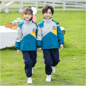 小学生冲锋衣校服秋冬加厚套装2023儿童运动班服春秋装幼儿园园服