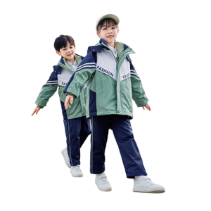 儿童冲锋衣套装加厚可脱卸内胆三合一秋冬幼儿园园服一年级班服潮