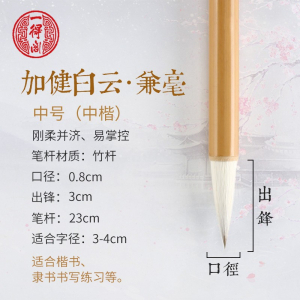 狼毫兼毫毛笔套装初学者书法国画毛笔白云小楷毛笔