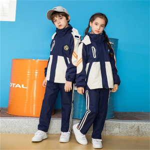 小学生校服套装防水冲锋衣幼儿园园服学院风儿童秋冬装班服三合一