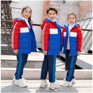 幼儿园园服校服冬季2023新款小学生韩版中长款加厚棉衣棉服秋冬款
