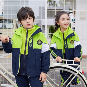 校服套装小学生秋冬儿童冲锋衣幼儿园园服加绒加厚校园班服三件套