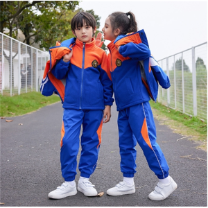 冲锋衣三件套春秋装校服小学生套装加绒秋冬装儿童班服