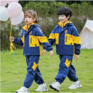 小学生冲锋衣校服秋冬季套装男童女童班服幼儿园园服春秋季三件套