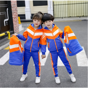 小学生校服三件套运动服加绒加厚春秋冬装儿童班服幼儿园园服冬季