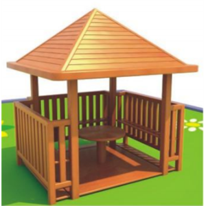 幼儿园户外设施儿童户外体能攀爬系列休闲凉亭(进口木制)