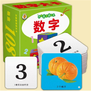 数字-巧袋鼠学前大卡宝宝撕不烂早教卡0-3岁婴幼儿认知英语启蒙大卡