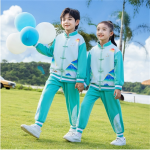 小学生校服中国风套装幼儿园园服春秋三件套儿童国学班服演出汉服