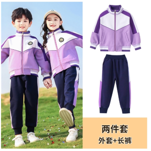 小学生校服班服幼儿园园服儿童校服运动春秋冬套装毕业照紫色