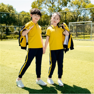 校服套装黄色小学生春秋装套儿童班服运动会夏装幼儿园园服团体服