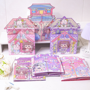 妮可酱场景换装安静书 女孩手工自制diy免裁剪解压玩具创意安静书