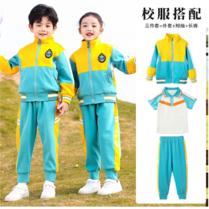 校服套装小学生春秋款幼儿园园服中学生班服三件套运动外套裤子