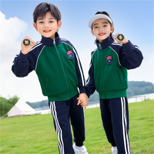 班服小学生校服春秋装三件套儿童红色学院风运动会套装幼儿园园服