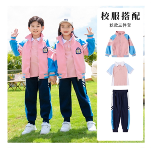 春秋款英伦学院风棒球服套装秋季小学生校服运动会班服