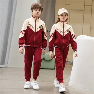 小学生校服春秋装儿童学院风班服红色两件套幼儿园园服秋季运动服