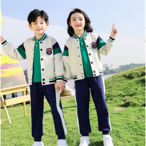 班服小学生校服春秋装四件套儿童英伦风棒球服运动套装幼儿园园服