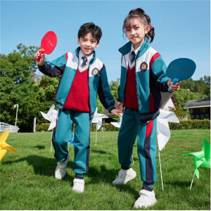 春秋季校服幼儿园老师装小学生班服一年级立领三件套儿童运动套装