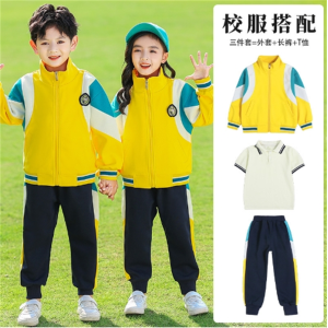 春秋装一年级儿童班服运动服小学生校服套装三件套秋季