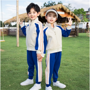 新款幼儿园园服春秋装中小学生运动会班服儿童校服三件套韩版拼色