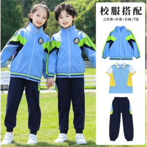 春秋装校服套装小学生班服学院风校服儿童运动服三件套