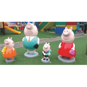 幼儿园室内外游乐设施幼儿模型玩具系列小猪佩奇一家 B1291