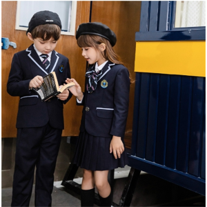 春秋装英伦风西装班服儿童演出服马甲三件套小学生校服