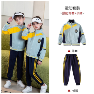 学院风校服套装小学生春秋夏季新款男女童运动班服2件套幼儿园服