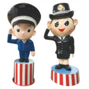 幼儿园室内外游乐设施幼儿模型玩具系列警察迎宾偶 B1357