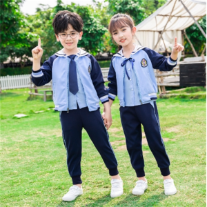 儿童班服学院风幼儿园园服春秋装三件套小学生校服夏季运动服套装
