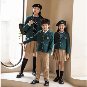 春秋套装英伦学院儿童班服西装礼服学生校服4件套
