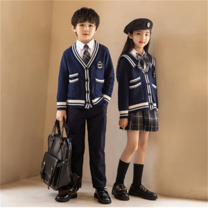 幼儿园园服贵族英伦风儿童毛衣套装4件套棉春秋班服中小学生校服