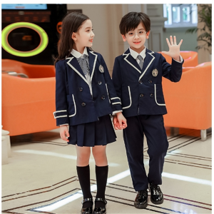 春秋装英伦学院风西装套装儿童班服小学生校服三件套装