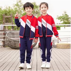 小学生校服春秋夏装班服幼儿园园服儿童红色运动服表演服三件套装