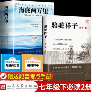 七下必读2册-海底两万里-骆驼的祥子课外书名著人民文学推荐必读书阅读出版社人教版阅读书籍