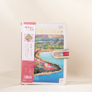 伊莎儿36K112张磁扣本(自然地理-湖光山色)彩页搭扣本皮面本