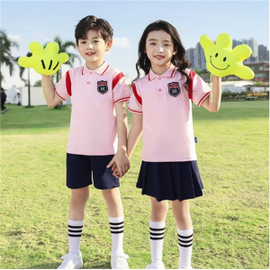 幼儿园园服夏季校服套装一年级小学生毕业照短袖运动会学院风班服