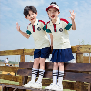 幼儿园园服夏装小学生校服夏季棉棉短袖套装英伦儿童班服运动服装
