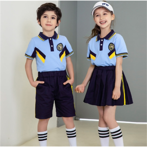幼儿园园服小学生夏季运动服套装2023年新款儿童薄款纯棉毕业拍照