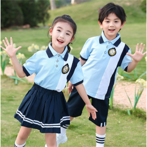 夏装小学生校服儿童夏季班服学院风短袖套装毕业照服装