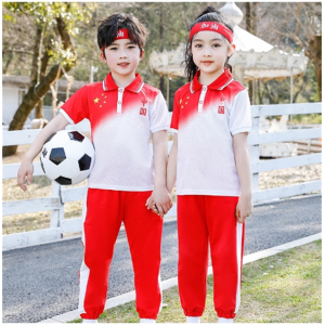 幼儿园园服夏装小学生班服中国风短袖长裤套装儿童校服运动会服装