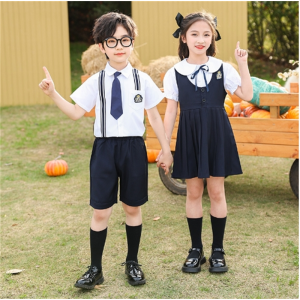 幼儿园夏季园服大班毕业照英伦风服装儿童小学生学院风校服批发潮