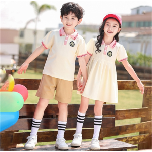幼儿园园服夏装运动风连衣裙儿童班服套装小学生演出校服班服批发