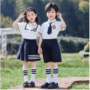 幼儿园园服夏装英伦学院风儿童大班合唱班服套装毕业照小学生校服