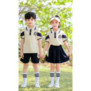 一年级网红校服毕业照幼儿园服夏装纯棉运动学院风小学生班服套装