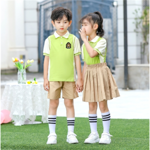 夏装短袖运动套装学院风儿童班服毕业拍照小学生校服潮
